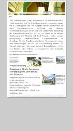 Vorschau der mobilen Webseite www.kb-architekten.com, Freie Architekten Kretschmar + Dr. Borchers