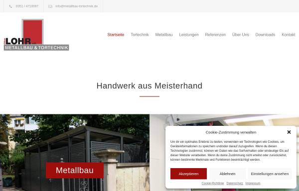 Vorschau von www.metallbau-tortechnik.de, H. Hartrampf - Schlosserei und Metallbau
