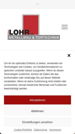 Vorschau der mobilen Webseite www.metallbau-tortechnik.de, H. Hartrampf - Schlosserei und Metallbau