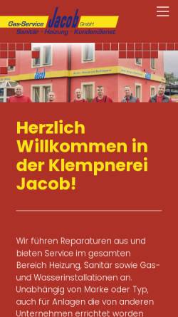 Vorschau der mobilen Webseite www.klempnerei-jacob.de, Hermann Jacob GmbH