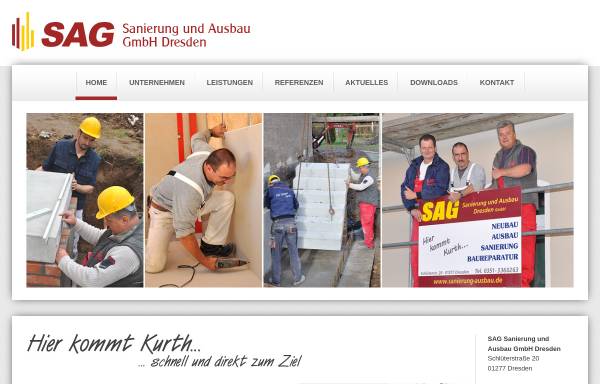 Vorschau von www.sanierung-ausbau.de, SAG Sanierung Ausbau Dresden GmbH