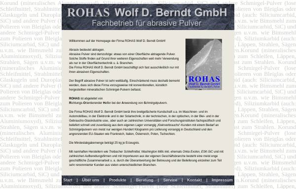 Vorschau von www.rohas.de, Wolf D. Berndt Rohas