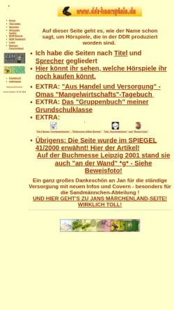 Vorschau der mobilen Webseite www.ddr-hoerspiele.de, DDR-Hörspiele