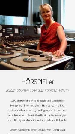 Vorschau der mobilen Webseite xn--hrspieler-07a.de, der HÖRSPIELer