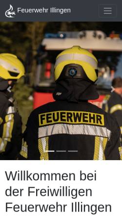 Vorschau der mobilen Webseite www.feuerwehr-illingen.de, Freiwillige Feuerwehr Illingen