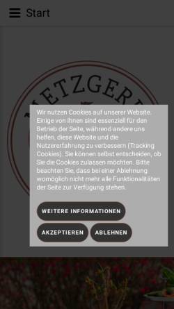 Vorschau der mobilen Webseite www.metzgerei-schlee-partyservice.de, Metzgerei und Partyservice Schlee