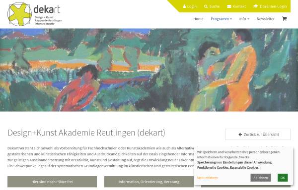 Vorschau von dekart.de, Design + Kommunikations-Akademie Reutlingen (DEKART)