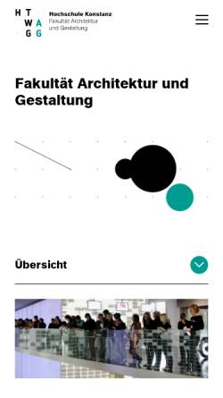Vorschau der mobilen Webseite www.ag.fh-konstanz.de, Hochschule Konstanz - Fakultät Architektur und Gestaltung