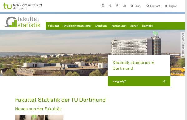 Vorschau von statistik.tu-dortmund.de, Fakultät Statistik der Technischen Universität Dortmund
