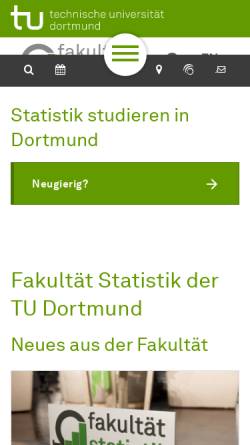 Vorschau der mobilen Webseite statistik.tu-dortmund.de, Fakultät Statistik der Technischen Universität Dortmund