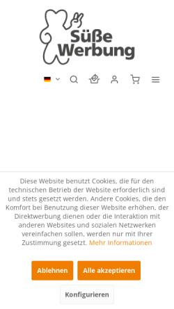 Vorschau der mobilen Webseite www.suesse-werbung.de, Süße Werbung GmbH