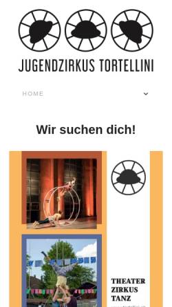 Vorschau der mobilen Webseite www.tortellini.ch, Jugendzirkus Tortellini