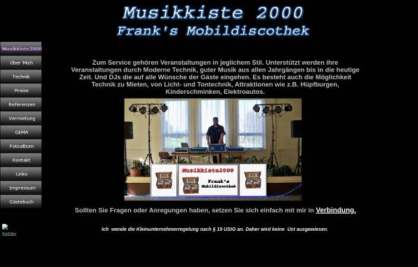 Vorschau von www.musikkiste2000.de, Musikkiste 2000