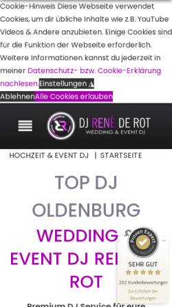 Vorschau der mobilen Webseite www.dj-rene.de, DJ René de Rot