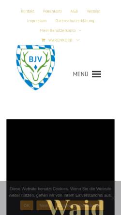 Vorschau der mobilen Webseite www.bjv-service.de, BJV Service GmbH - Service für Bayerns Jäger
