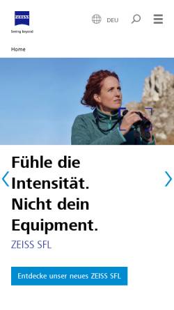 Vorschau der mobilen Webseite www.zeiss.de, Carl Zeiss Sports Optics