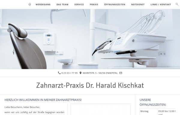 Vorschau von www.dr-kischkat.de, Dr. med. dent. Harald Kischkat