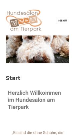 Vorschau der mobilen Webseite www.hunde-salon.com, Hundesalon am Tierpark