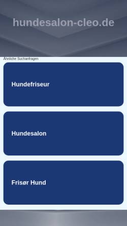 Vorschau der mobilen Webseite www.hundesalon-cleo.de, Hundesalon Cleo