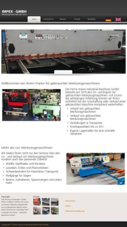 Vorschau der mobilen Webseite www.impex-machinery.de, Impex Werkzeugmaschinen GmbH