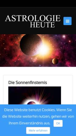 Vorschau der mobilen Webseite www.astrologieheute.ch, Astrologie Heute