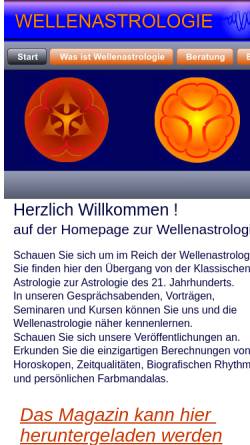 Vorschau der mobilen Webseite wellenastrologie.com, Wellenastrologie