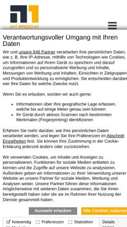 Vorschau der mobilen Webseite www.hitradion1.de, Hit Radio N1