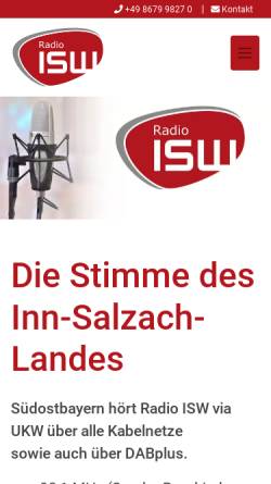 Vorschau der mobilen Webseite isw.fm, Inn-Salzach-Welle - ISW