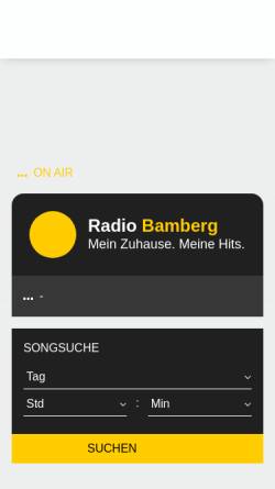 Vorschau der mobilen Webseite www.radio-bamberg.de, Radio Bamberg