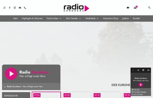 Vorschau von www.euroherz.de, Radio Euroherz