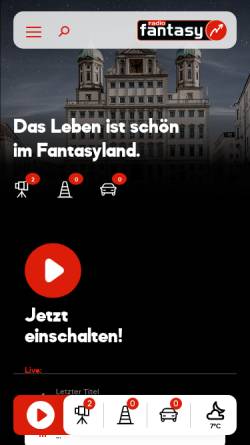 Vorschau der mobilen Webseite www.fantasy.de, Radio Fantasy