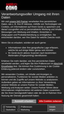 Vorschau der mobilen Webseite www.gong971.de, Radio Gong Nürnberg