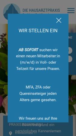 Vorschau der mobilen Webseite www.praxis-ihler.de, Dr.med. Fritz Ihler - Allgemeinarzt