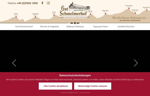 Vorschau von www.gut-schmelmerhof.de, Romantik Hotel Gut Schmelmerhof