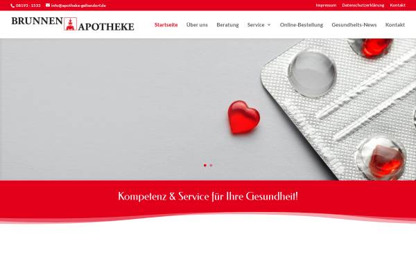 Vorschau von www.apotheke-geltendorf.de, Brunnen-Apotheke