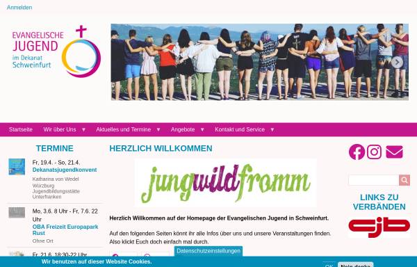Vorschau von www.ej-schweinfurt.de, Evangelische Jugend im Dekanatsbezirk Schweinfurt
