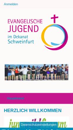 Vorschau der mobilen Webseite www.ej-schweinfurt.de, Evangelische Jugend im Dekanatsbezirk Schweinfurt