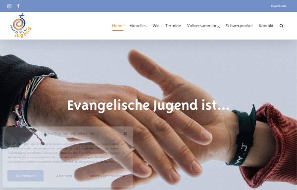 Vorschau von ejhn.de, Evangelische Jugend in Hessen und Nassau e.V.