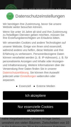 Vorschau der mobilen Webseite www.adw-archery-berlin.de, Berliner Sportverein Akademie der Wissenschaften ´- Bogenschützen