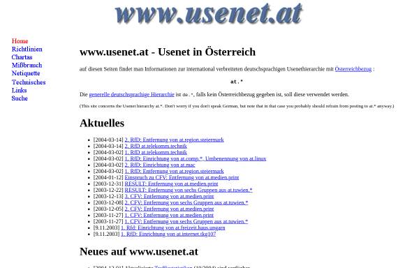 Vorschau von www.usenet.at, [at.*] Usenet in Österreich