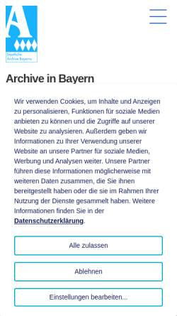 Vorschau der mobilen Webseite www.archive-in-bayern.de, Archive in Bayern