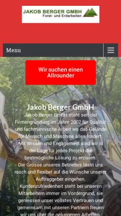 Vorschau der mobilen Webseite www.jakob-berger.ch, Jakob Berger GmbH