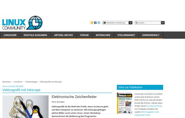 Vorschau von www.linux-community.de, Elektronische Zeichenfeder