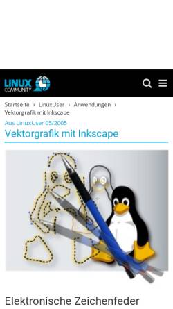 Vorschau der mobilen Webseite www.linux-community.de, Elektronische Zeichenfeder