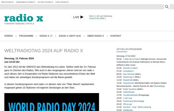 Vorschau von www.radiox.de, Radio X