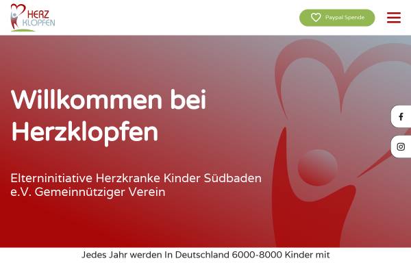 Vorschau von www.herzklopfen-ev.de, Herzklopfen. Hilfe für Eltern herzkranker Kinder