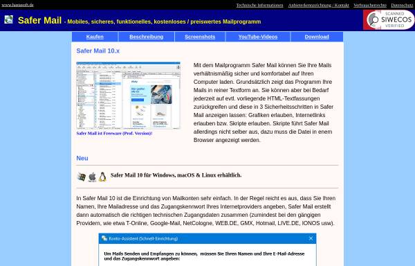 Vorschau von www.safer-mail.de, Safer Mail