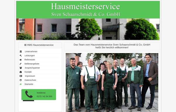 Vorschau von www.hms-plauen.de, Hausmeisterservice Sven Schaarschmidt und Partner GbR
