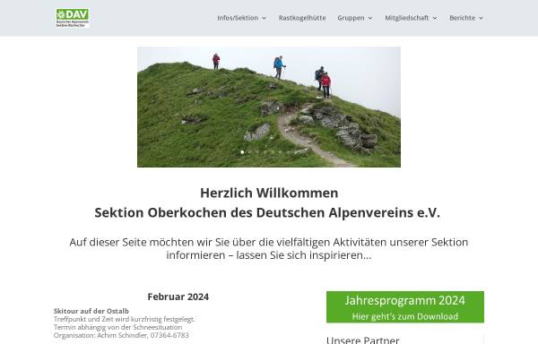 Vorschau von www.alpenverein-oberkochen.de, Deutscher Alpenverein e.V. Sektion Oberkochen
