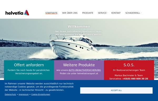 Vorschau von www.bootsversicherungen.at, Bachmair Markus - Anker Bootsversicherung